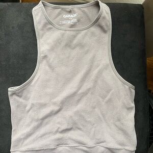 Grey garage tank
